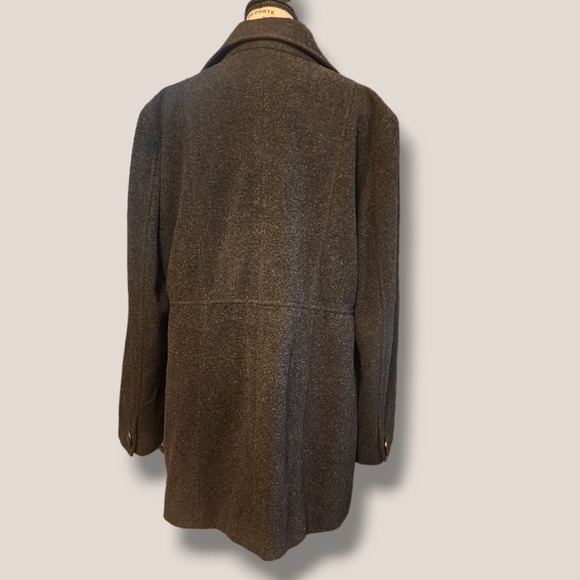 Vtg Esprit double breasted Wool Peacoat charcoal sz XL‎ y2k - Picture 7 of 8